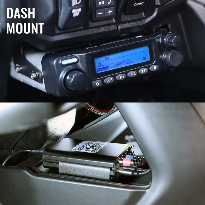 Can-Am Maverick R Complete Communication Kit with Rocker Switch Bluetooth Intercom and 2-Way Radio - 696 PLUS Remote Head / G1 GMRS / Top Mount