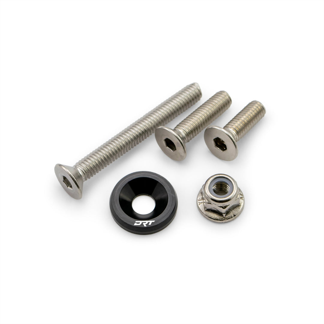 Raw aluminum dress-up kit for UTV fender washers, 6061-T6 billet construction, stainless hardware included