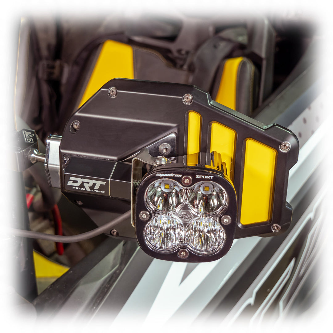 DRT Billet Aluminum Tactical Convex Side Lighted Mirror Set Kit