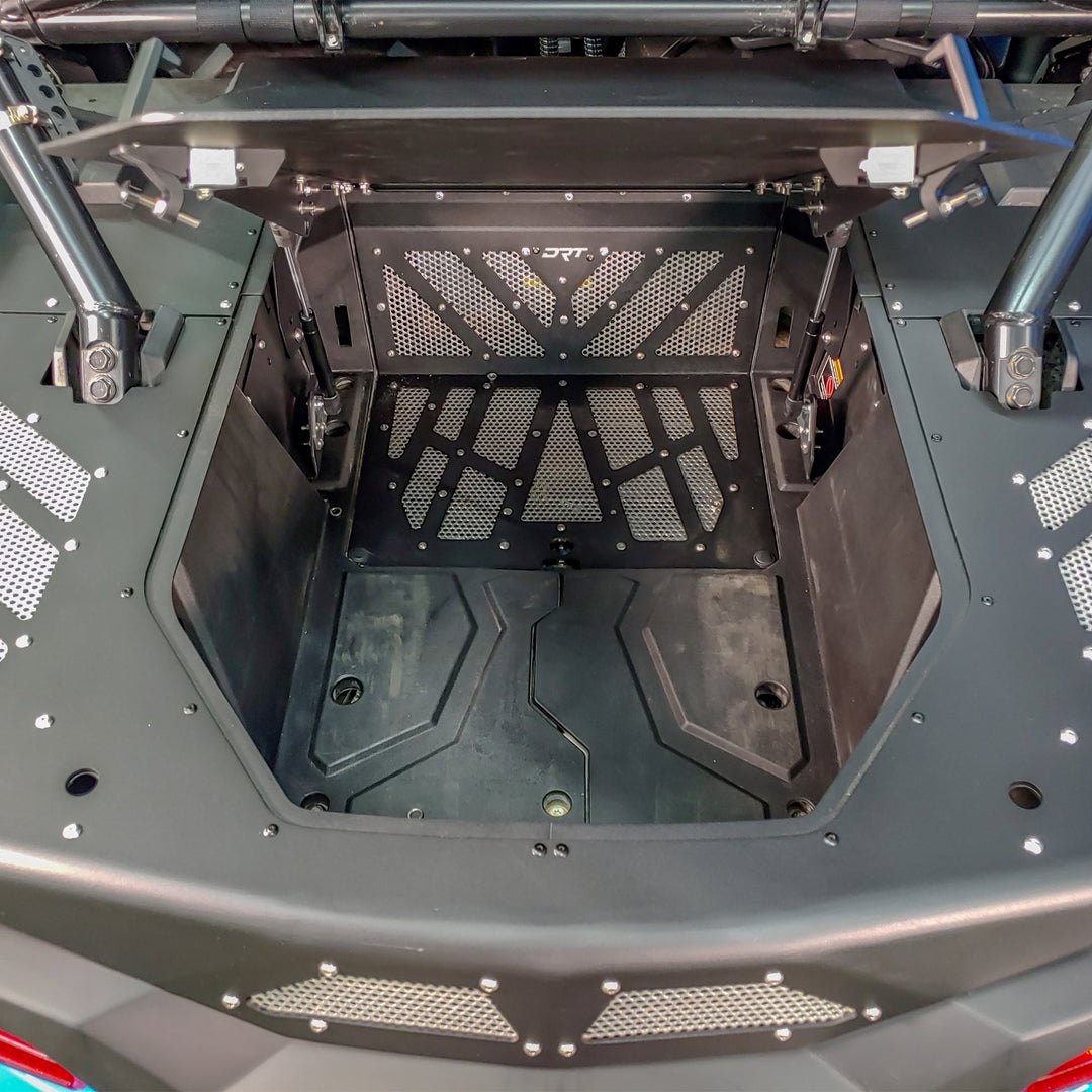 RZR xp 1000 trunk enclosure aluminum installed