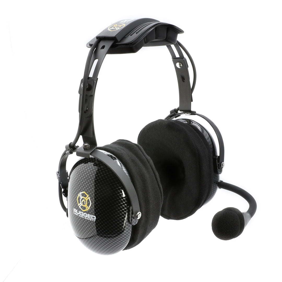 FHS Over-The-Head Fire Safety Industrial Headset - With Mic On/Off Button / No Cable