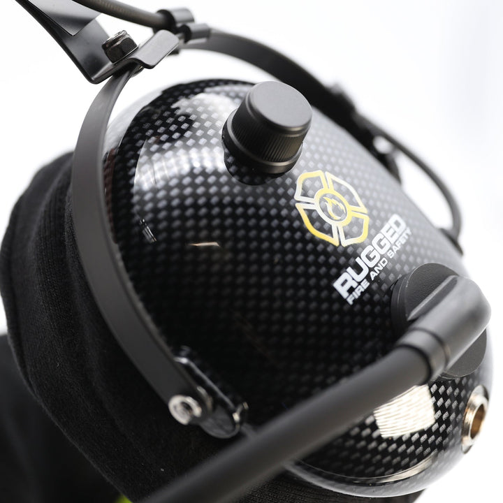 FHS Over-The-Head Fire Safety Industrial Headset - With Mic On/Off Button / For David Clark / Sigtronics / Avcomm