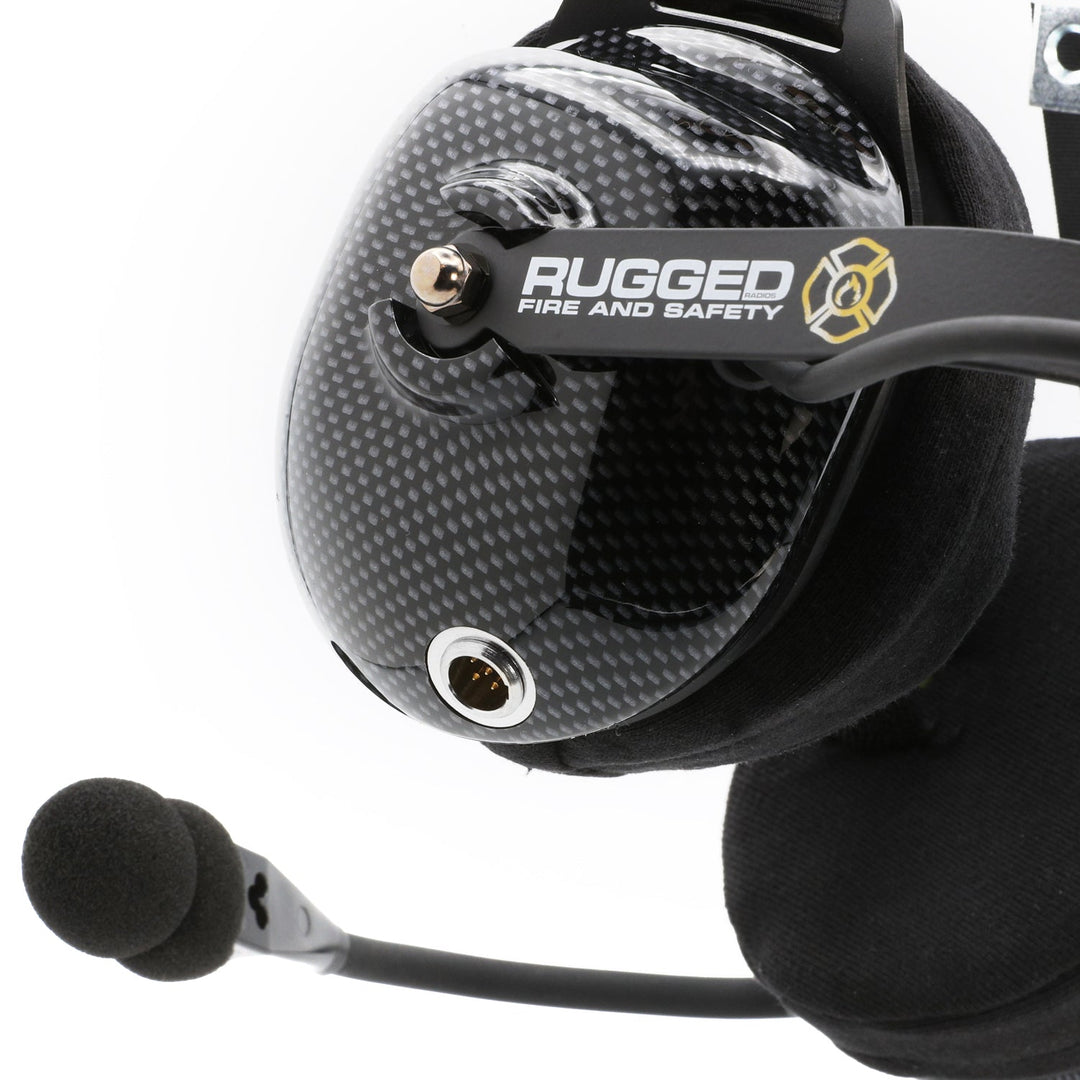 FHS Behind-The-Head Fire Safety Industrial Headset - With Mic On/Off Button / For Rugged / Firecom