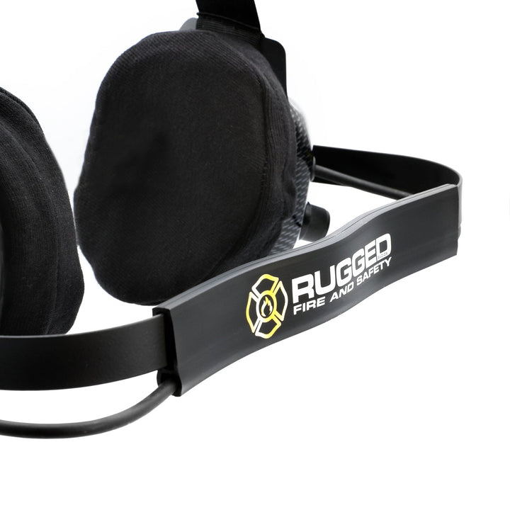 FHS Behind-The-Head Fire Safety Industrial Headset - With PTT Button / For Rugged / Firecom