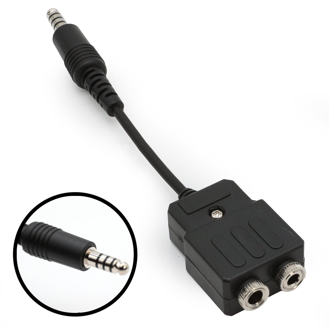 General Aviation to Helicopter Pilot Headset Adapter