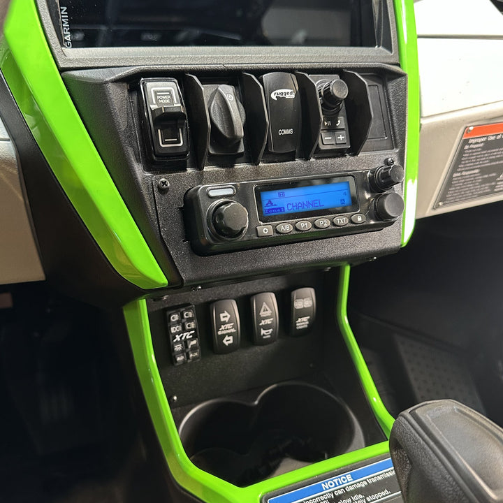Kawasaki Teryx4 and Teryx5 H2 Complete Communication Kit with Bluetooth Intercom and 2-Way Radio - STX Stereo Remote Head / M1 VHF Business Band