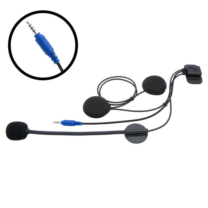 SUPER SPORT Wired Helmet Kit with Alpha Audio Speakers and Mic