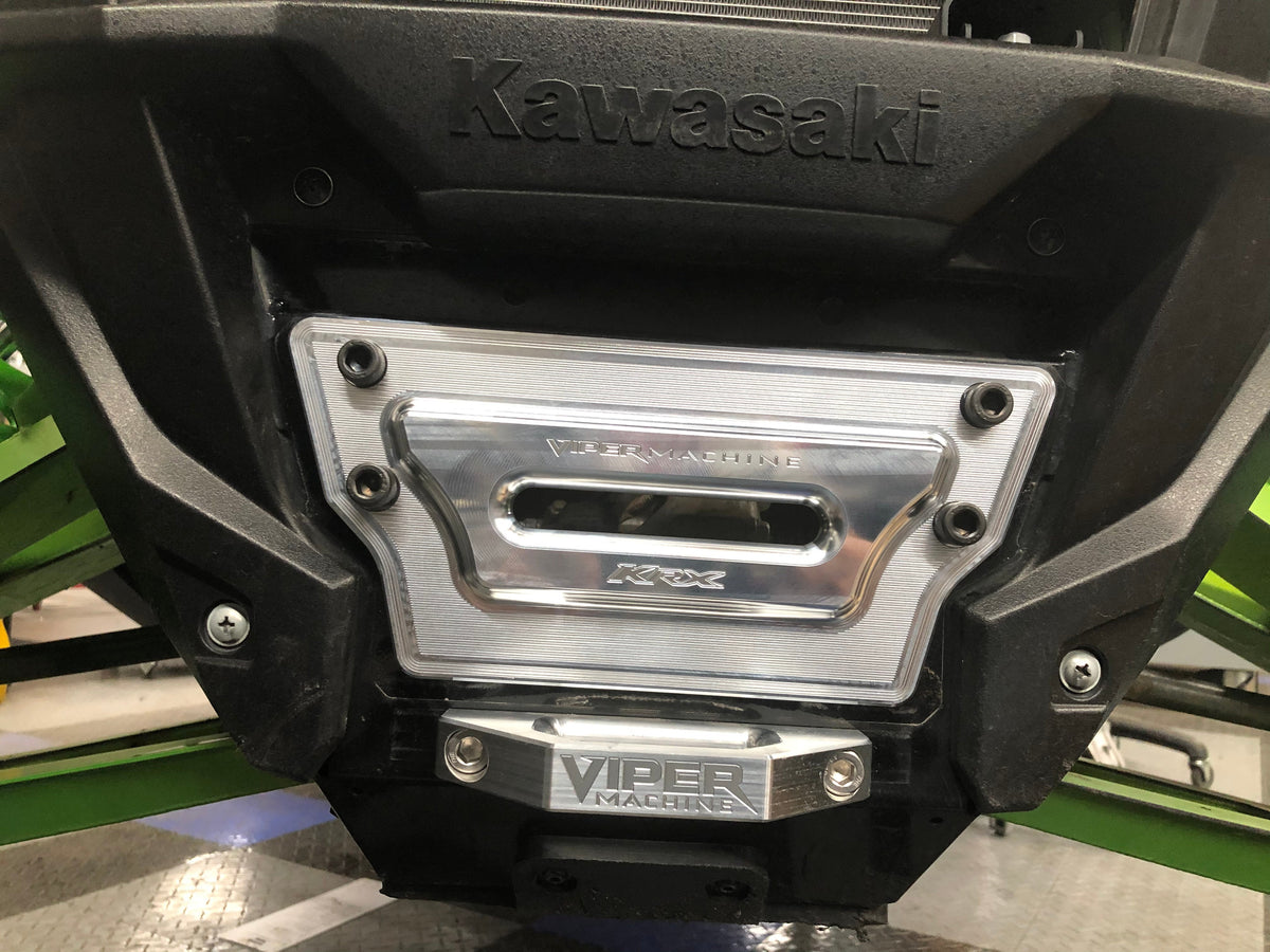 KRX 1000 Billet Winch Plate with Integrated Rope Hawse