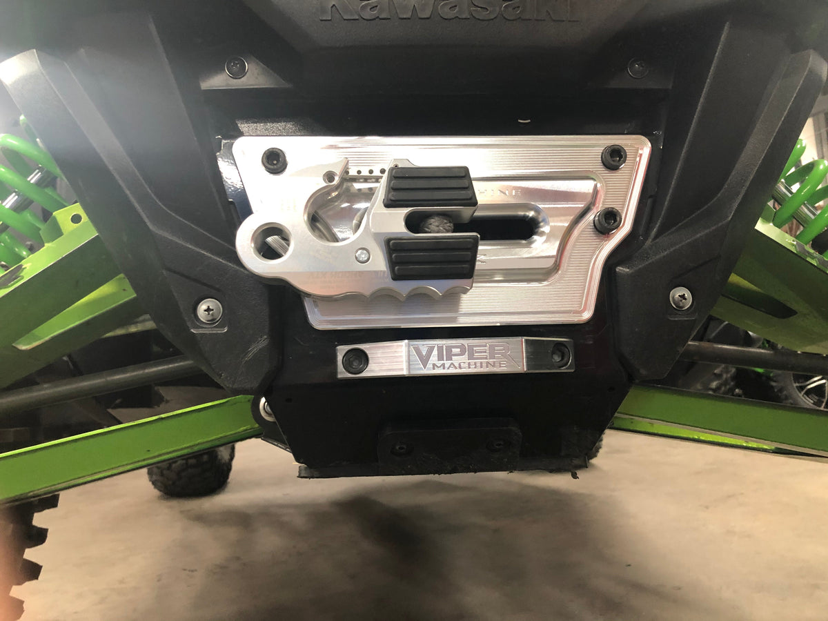 KRX 1000 Billet Winch Plate with Integrated Rope Hawse