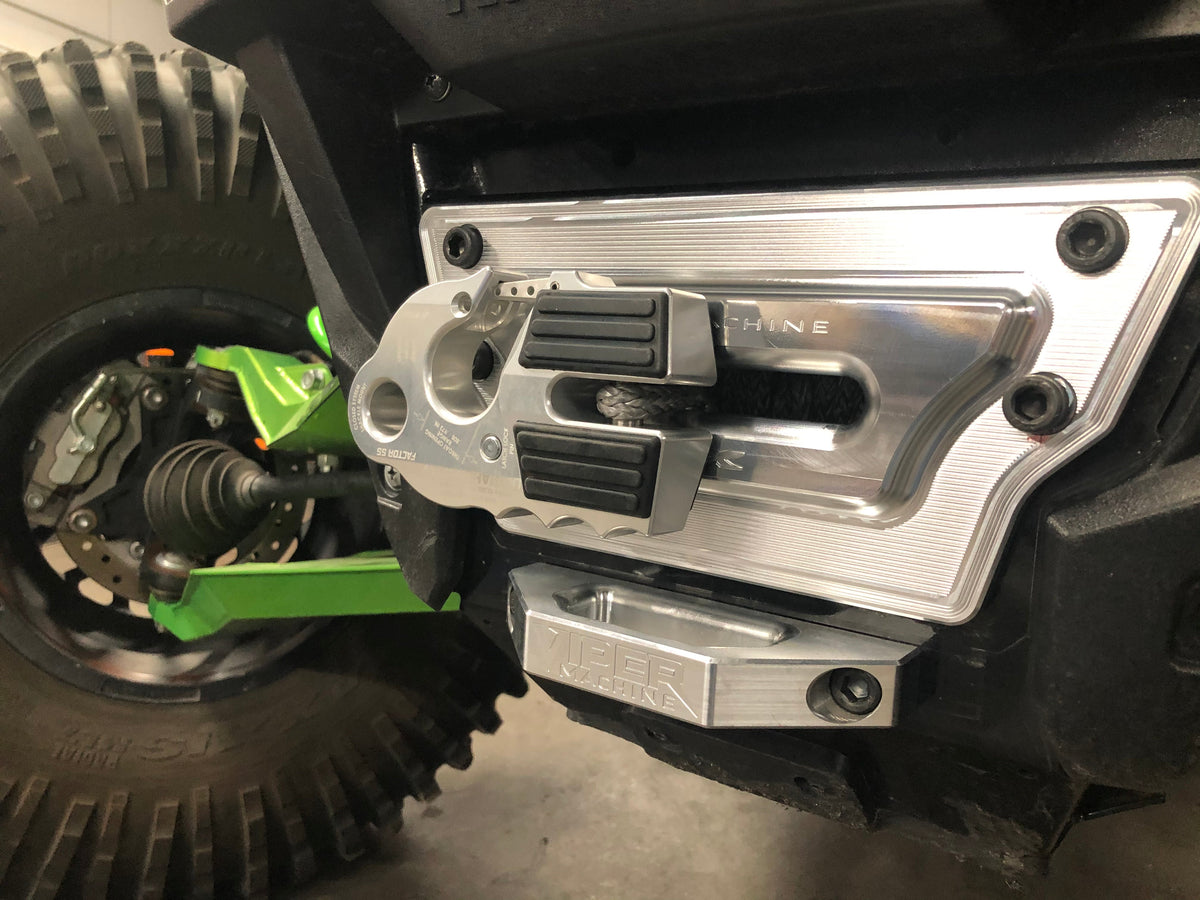KRX 1000 Billet Winch Plate with Integrated Rope Hawse