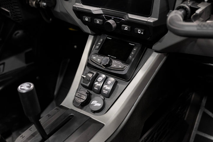 '26 RZR® Pro R w/ 10.4" Touchscreen Head Unit Mount | UTVS-PRO2-HUMT-104-DASHKIT-RKR