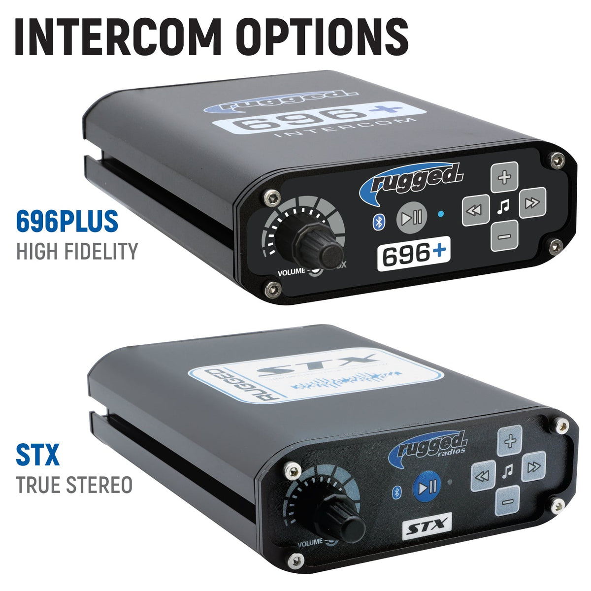 Polaris RZR XP 1000 Complete Communication Kit with Bluetooth Intercom and 2-Way Radio - 696 PLUS / M1 VHF Business Band