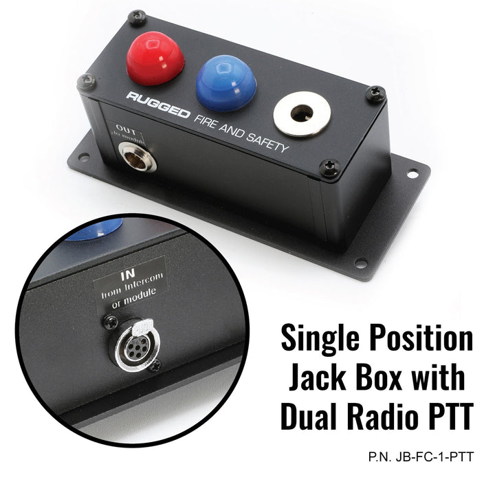 Jack Box Headset Stations for RRP800 Fire & Safety Intercoms - Dual Position Jack Box