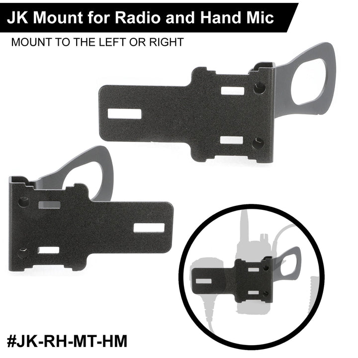 Handheld Radio Grab Bar Mount for Jeep Wrangler JK JKU JL and Gladiator JT - JL/JT - Radio-Only Mount