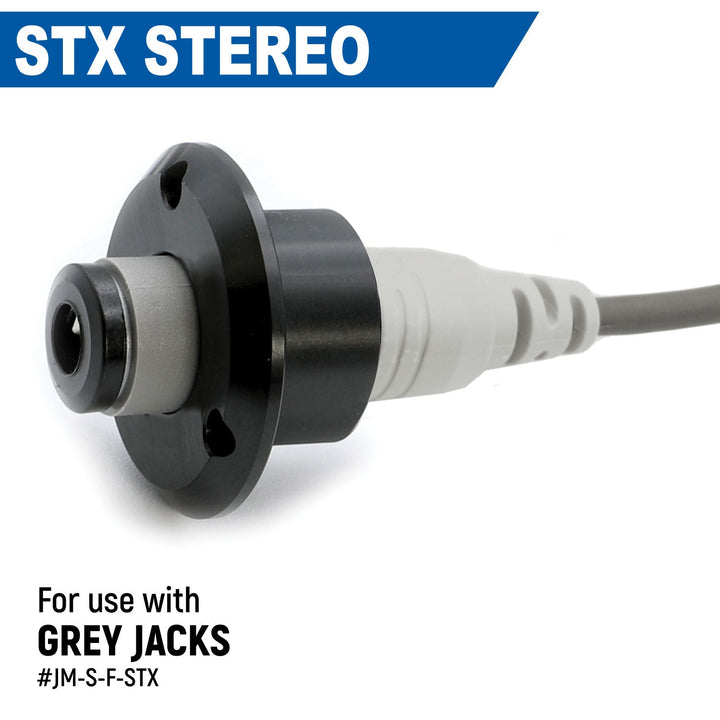Single Headset / Helmet Jack Flush Mount - STX Stereo
