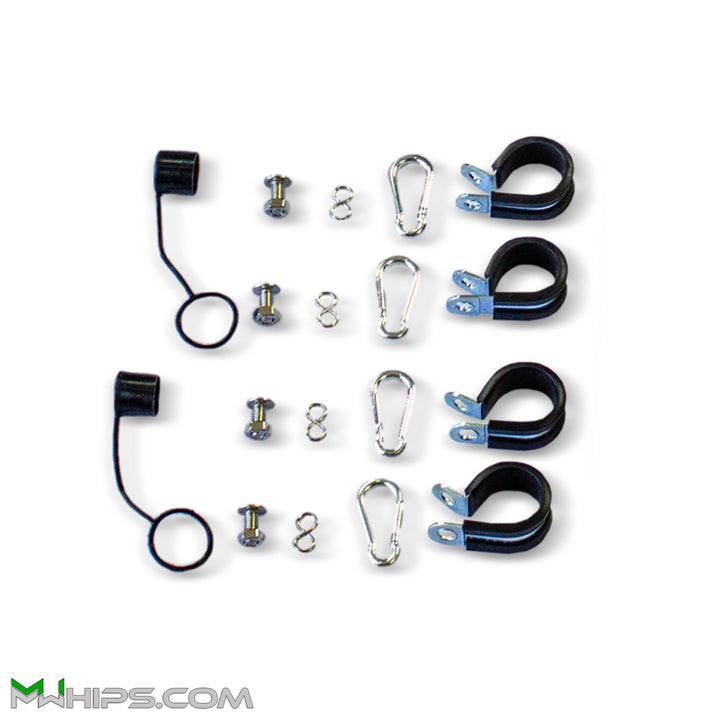 LED WHIP FLAG MOUNTS - TWO PAIRS - Mwhips