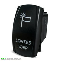 LIGHTED WHIP - DUAL BLUE LED, 5 PIN, 20A/12V ON/OFF ROCKER SWITCH - Mwhips