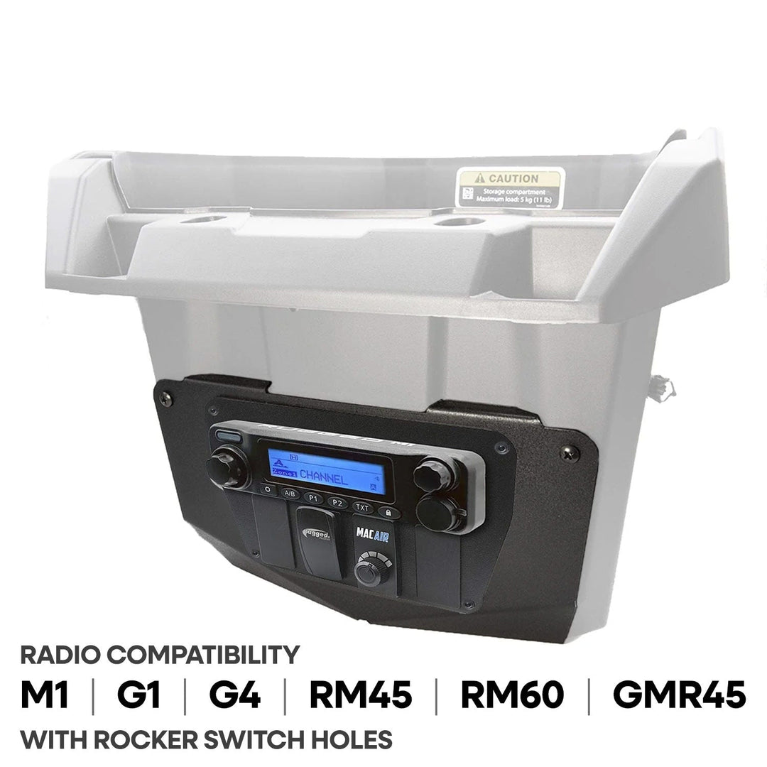 Can-Am Commander and Maverick - Glove Box Multi-Mount Kit for Rugged UTV Radios and Intercoms - Rugged GMR25 / ABM25