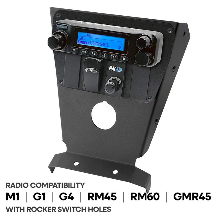Can-Am X3 Multi Mount Kit for Rugged UTV Intercoms and Radios - Rugged M1/G1/G4/RM45/RM60/GMR45 with Switch Holes