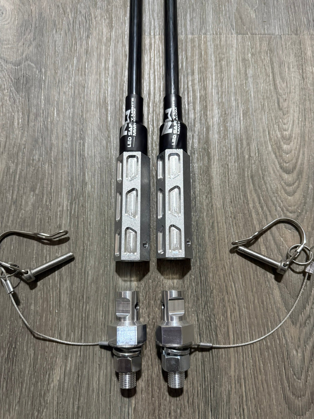 MURRAY LINE DAY WHIPS NO LEDS PAIR BASE CLAMPS