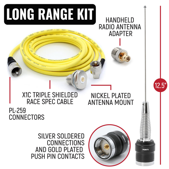 NASCAR Driver Only Long Track Racing Communication Kit with RDH16 Radio