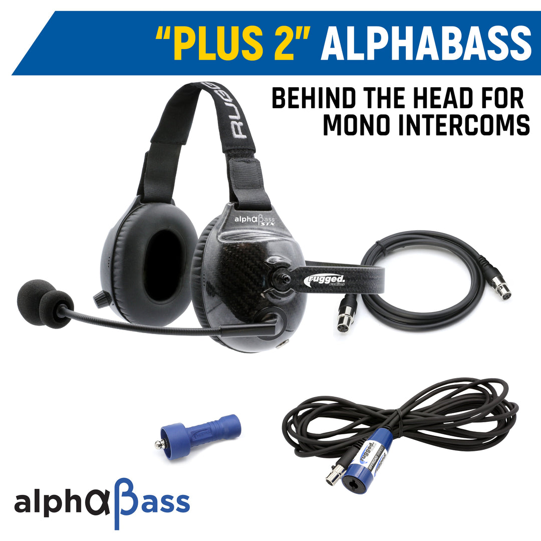 Rear Seat Expansion Kit with Helmet Kits or Headsets - Offroad Mono / AlphaBass Headset - Over the Head