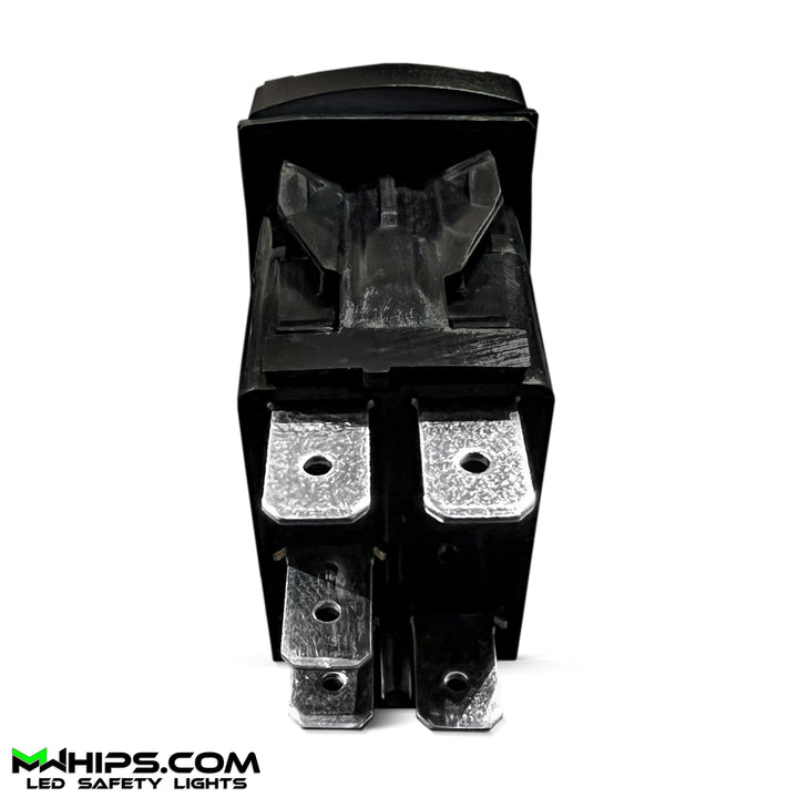 POD LIGHTS - DUAL BLUE LED, 5 PIN, 20A/12V ON/OFF ROCKER SWITCH - Mwhips