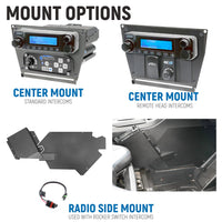 Polaris RZR PRO XP - Turbo R - Pro R - Complete Communication Kit with Bluetooth Intercom and 2-Way Radio - STX Stereo / G1 GMRS / Center Mount