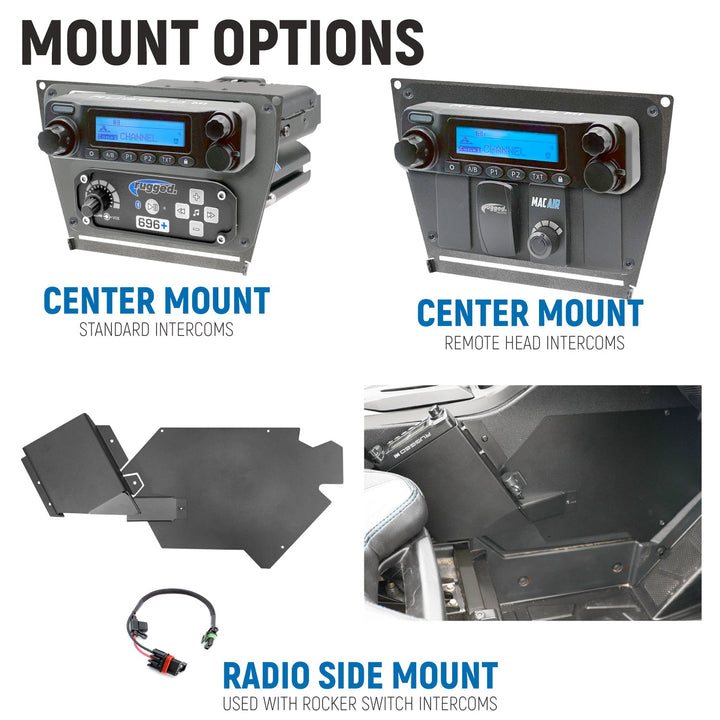Polaris RZR PRO XP - Turbo R - Pro R - Complete Communication Kit with Bluetooth Intercom and 2-Way Radio - STX Stereo Remote Head / G1 GMRS / Radio Side Mount