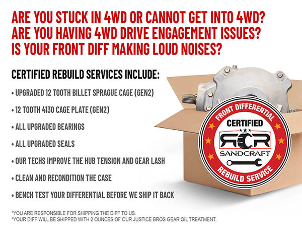 GEN 2 BULLETPROOF FRONT DIFFERENTIAL RE-BUILD 2017-2024 XP 1000 / XP TURBO