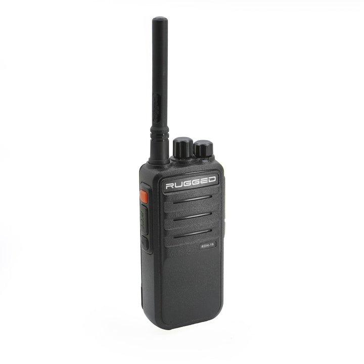 Rugged RDH16 - Business Band Two Way Handheld Radio - Digital and Analog - UHF / Black