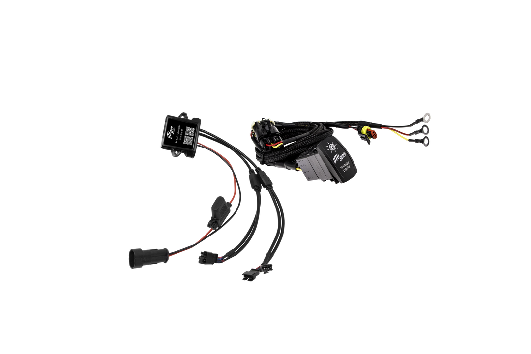 UTV Stereo RGB LED controller and wiring harness with speaker lights rocker switch