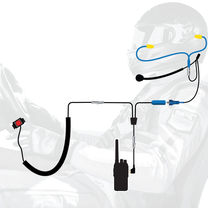 RUGGED Wired Driver Only Communication Kit with RDH16 Radio - Kit with Helmet Speakers