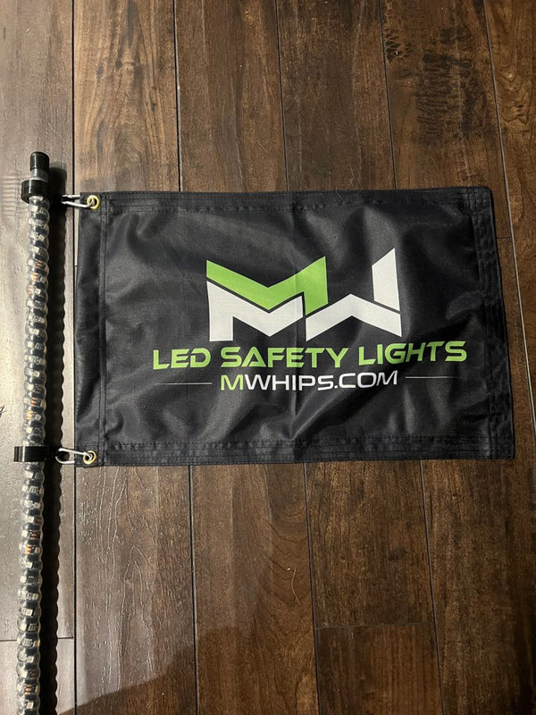 SWIVEL LED WHIP FLAG CLIPS - WHIP PAIR - Mwhips
