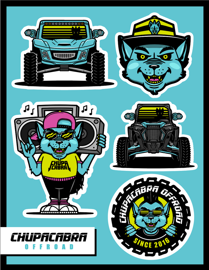 Chupacabra Offroad Sticker Sheet