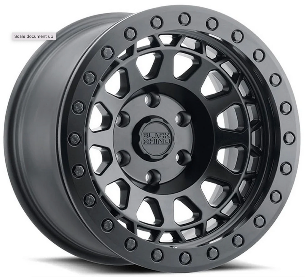 BLACK RHINO PRIMM BEADLOCK 17X8.5 -38MM OFFSET 5/114