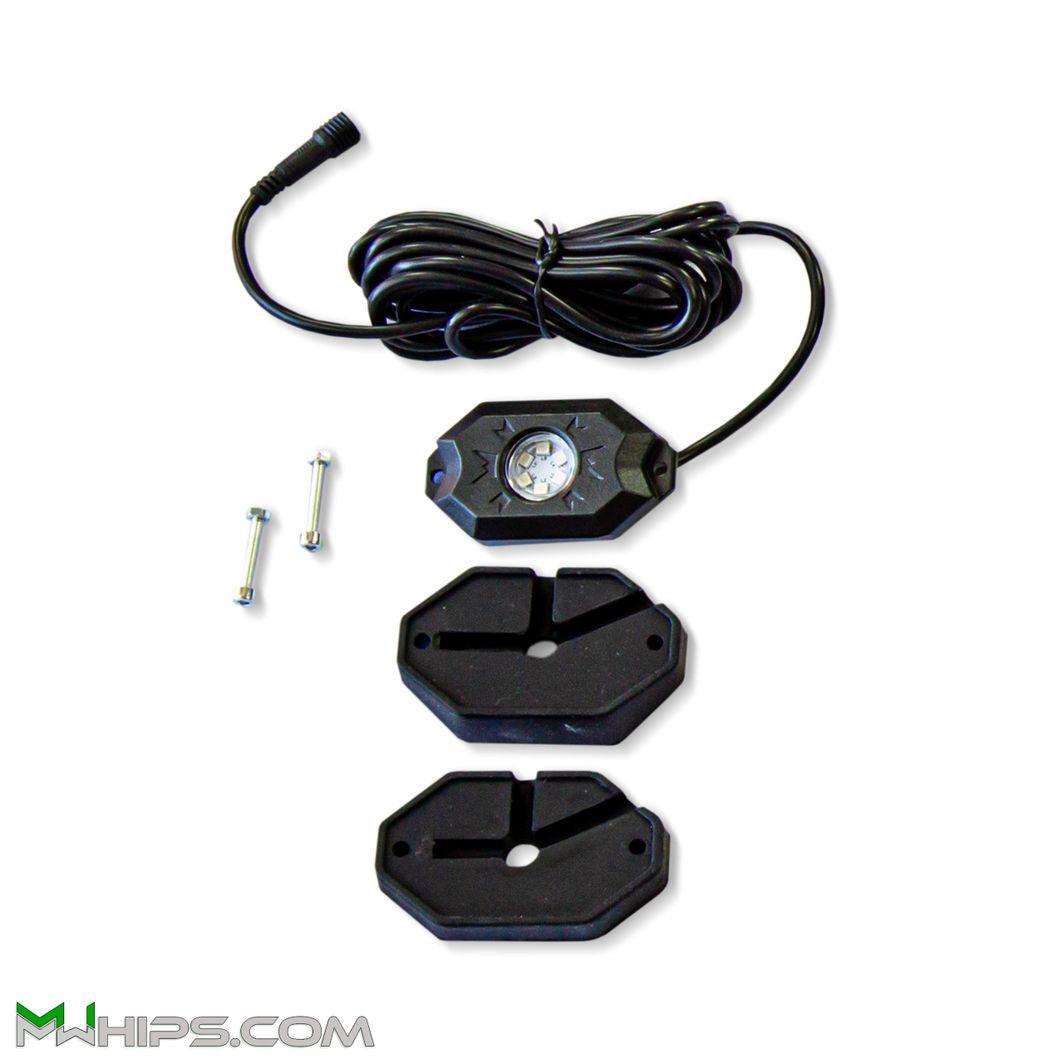 T2 CHASE LED ROCK LIGHT + MOUNTING KIT - ONE PIECE - Mwhips