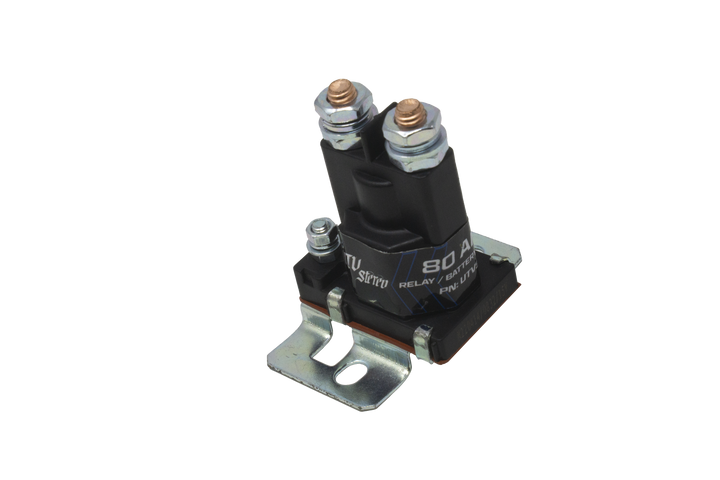 UTV Stereo 80 amp battery relay with metal mounting bracket