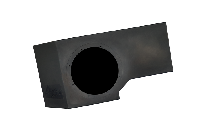 UTV Stereo black subwoofer enclosure with single speaker cutout