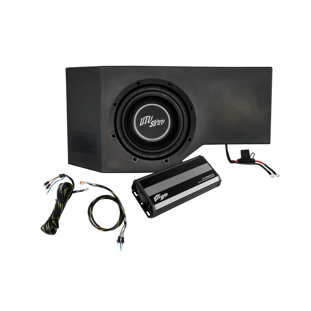 UTV Stereo subwoofer box amplifier and wiring harness kit