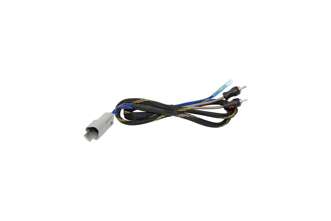 Wiring harness with grey connector and RCA plugs