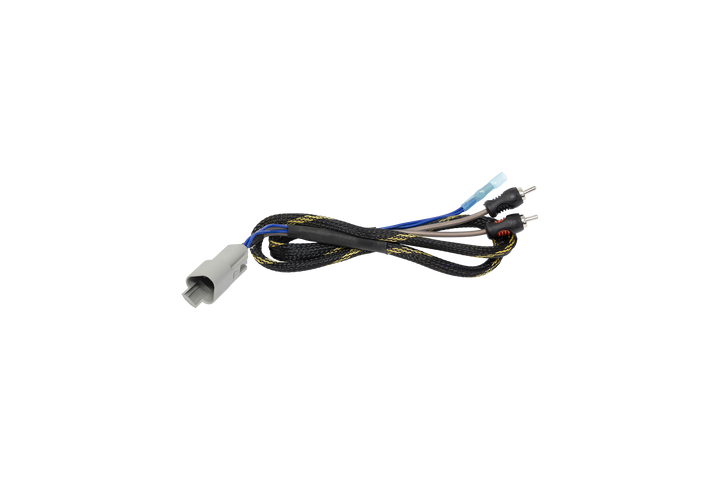 Wiring harness with grey connector and RCA plugs