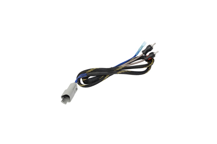 Wiring harness with grey connector and RCA plugs