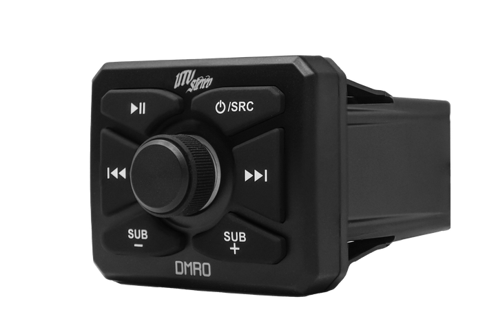 UTV Stereo DMRO digital media receiver with central volume knob and playback control buttons