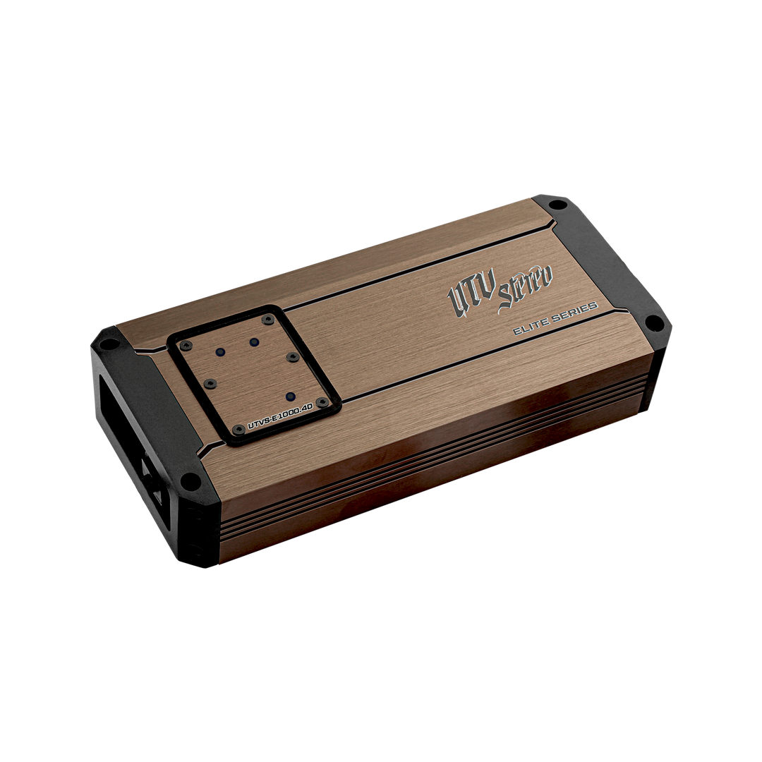 UTV Stereo Elite Series UTVS-E1000.4D amplifier in bronze and black finish