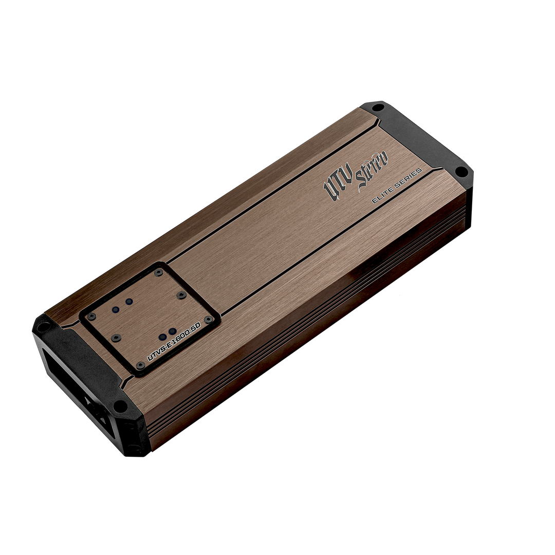 UTV Stereo Elite Series amplifier in brushed bronze finish