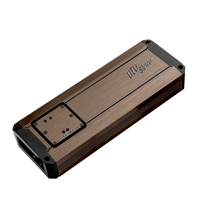 UTV Stereo Elite Series amplifier in brushed bronze finish