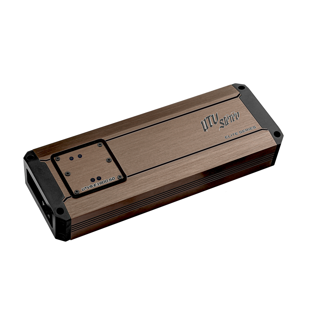 UTV Stereo Elite Series E1600.5D amplifier in bronze finish