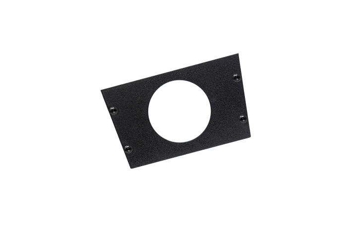 UTV Stereo black rectangular speaker mounting plate with central circular cutout