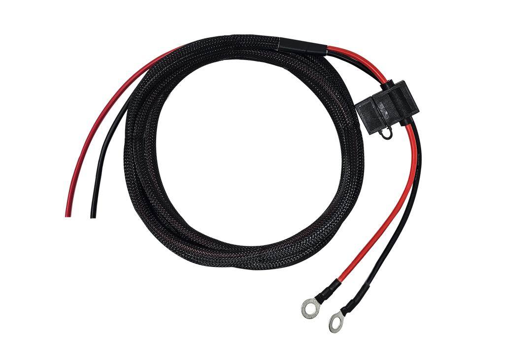 UTV Stereo power wire harness with inline fuse and ring terminals